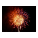 Red, White and Blue Fireworks Postcard