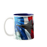 RED WHITE AND BLUE FLY-BY MUG