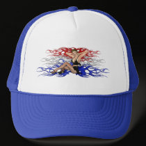 Red, White and Blue Glory Pin-up Hat hats