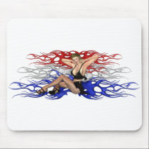 Red, White and Blue Glory Pin-up Mousepad