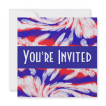 red white and blue invitations
