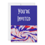 red white and blue invitations