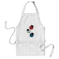 Red White and Blue Ladybugs aprons