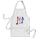Red White and Blue Music Notes Apron
