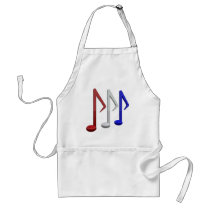 Red White and Blue Music Notes Apron at Zazzle