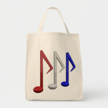 Red White and Blue Music Notes Bags at Zazzle
