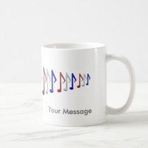 Red White and Blue Music Scale Notes Mugs at Zazzle