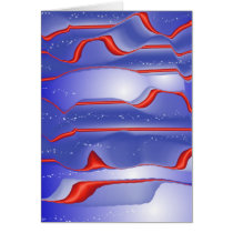red white and blue number four cards