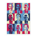 Red, White and Blue Obama Pop Art postcards by naturetees Red, White and Blue Obama Pop Art postcards