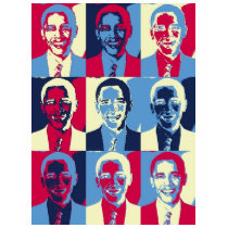 Red, White and Blue Obama Pop Art t-shirts by naturetees Red, White and Blue Obama Pop Art t-shirts