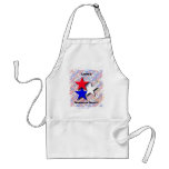 Red, White and Blue Personalized Barbecue Apron