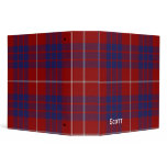 Red, White, and Blue Plaid Binder