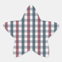 Red White and Blue Plaid Pattern Sticker
