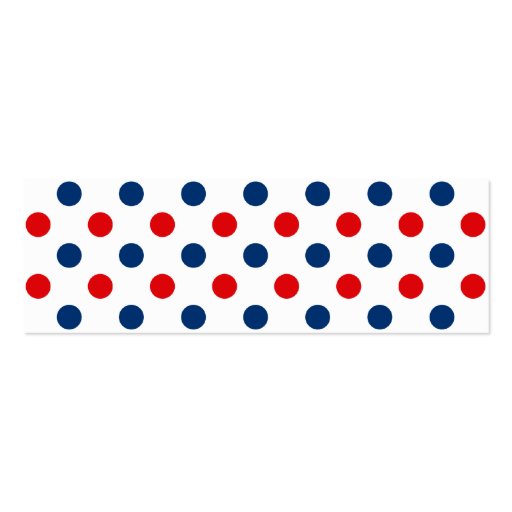 Red White and Blue Polka Dots Business Card