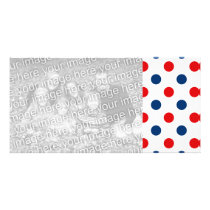 Red White and Blue Polka Dots photo cards
