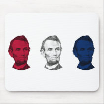 Red, White, and Blue President Abraham Lincoln mousepads by parrow1978 Red, White, and Blue President Abraham Lincoln mousepads