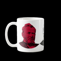 Red, White, and Blue President Grant mugs