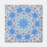 red white and blue roses abstract magnet