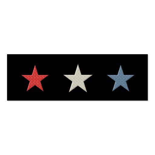 Red White and Blue Stars Bookmark Business Cards