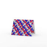 Red, White, and Blue Stripes and Stars Notecard