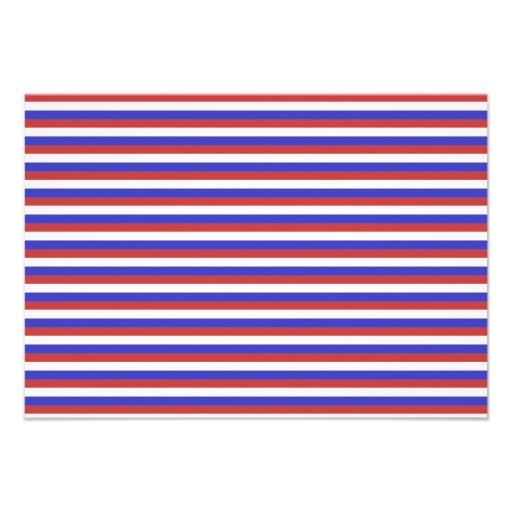 Red, White and Blue Stripes. Custom Invitation