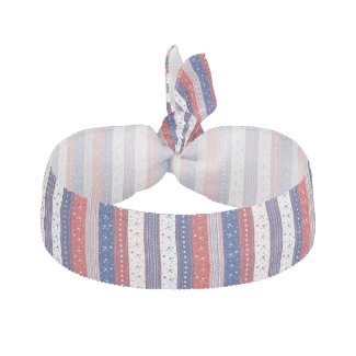 Red White And Blue Stripes Elastic Hair Ties