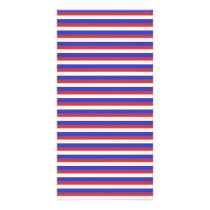 Red, White and Blue Stripes. Custom Photo Card