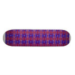 Red White and Blue Swirls Skateboard