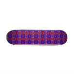 Red White and Blue Swirls Skateboard Mini