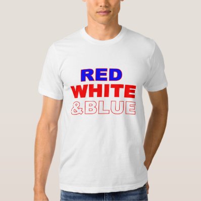 RED WHITE AND BLUE T-SHIRT
