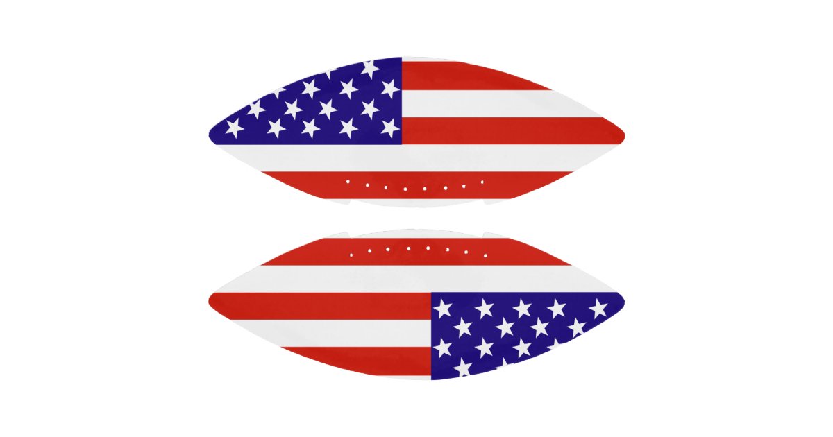 Red,White and Blue USA Flag Football Zazzle