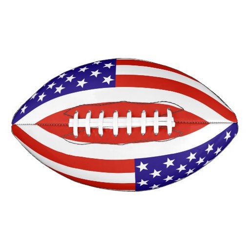 Red,White and Blue USA Flag Football Zazzle