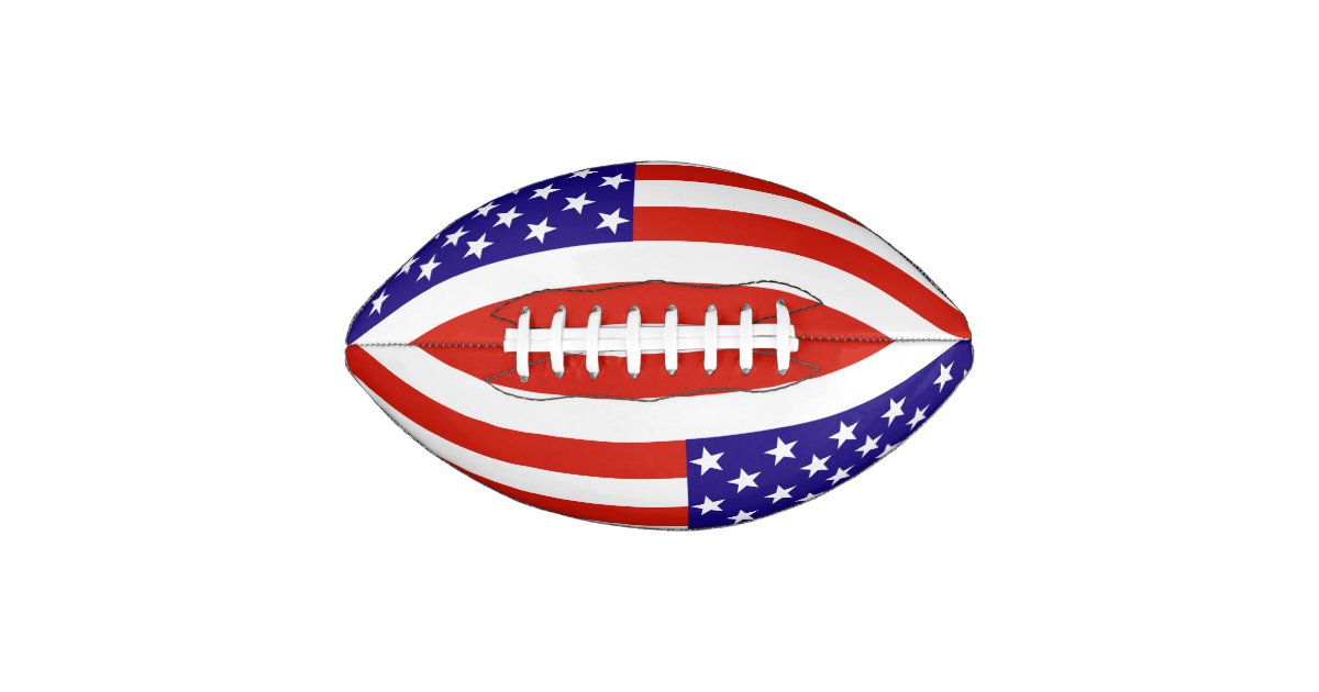 Red,White and Blue USA Flag Football Zazzle