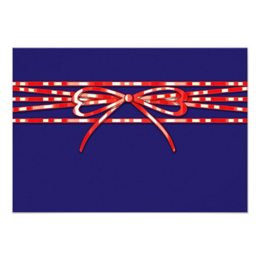 Red White and Blue Wedding Rehearsal Announcements