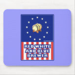 Red White And Blue Wine Brewer Mousepads