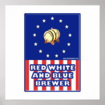 Red White And Blue Wine Brewer posters