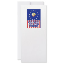 Red White And Blue Wine Brewer Rack Card Design