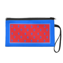 red white and blue wrist bag wristlets