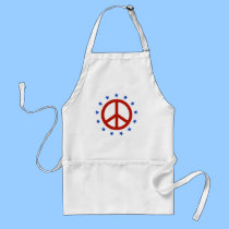 Red White And Peace aprons