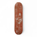 Red White and Rusted Skate Deck