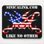 Red White and Sinical w/ Customizable Text Mouse Pad