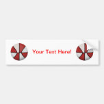 Red & White Basketball: Bumper Sticker