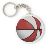 Red & White Basketball: Key Chains