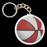 Red & White Basketball: Key Chains
