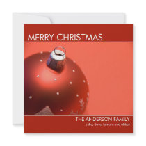 Red & White Bauble • Christmas Card / Invite invitations by SabineStGreetings Red & White Bauble • Christmas Card / Invite invitations