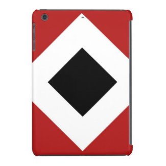 Red, White, Black Diamond Pattern iPad Mini Cases