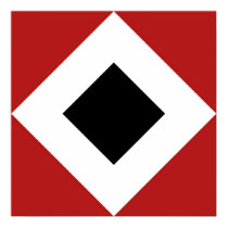 Red, White, Black Diamond Pattern posters
