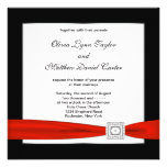 Red White Black Red Black Wedding Custom Invite