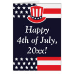 Red, White & Blue 4th of July Greeting Card cards