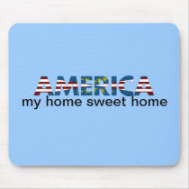 Red White & Blue America Mouse Pad